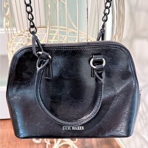 Steve Madden Glossy Black Women's Bag